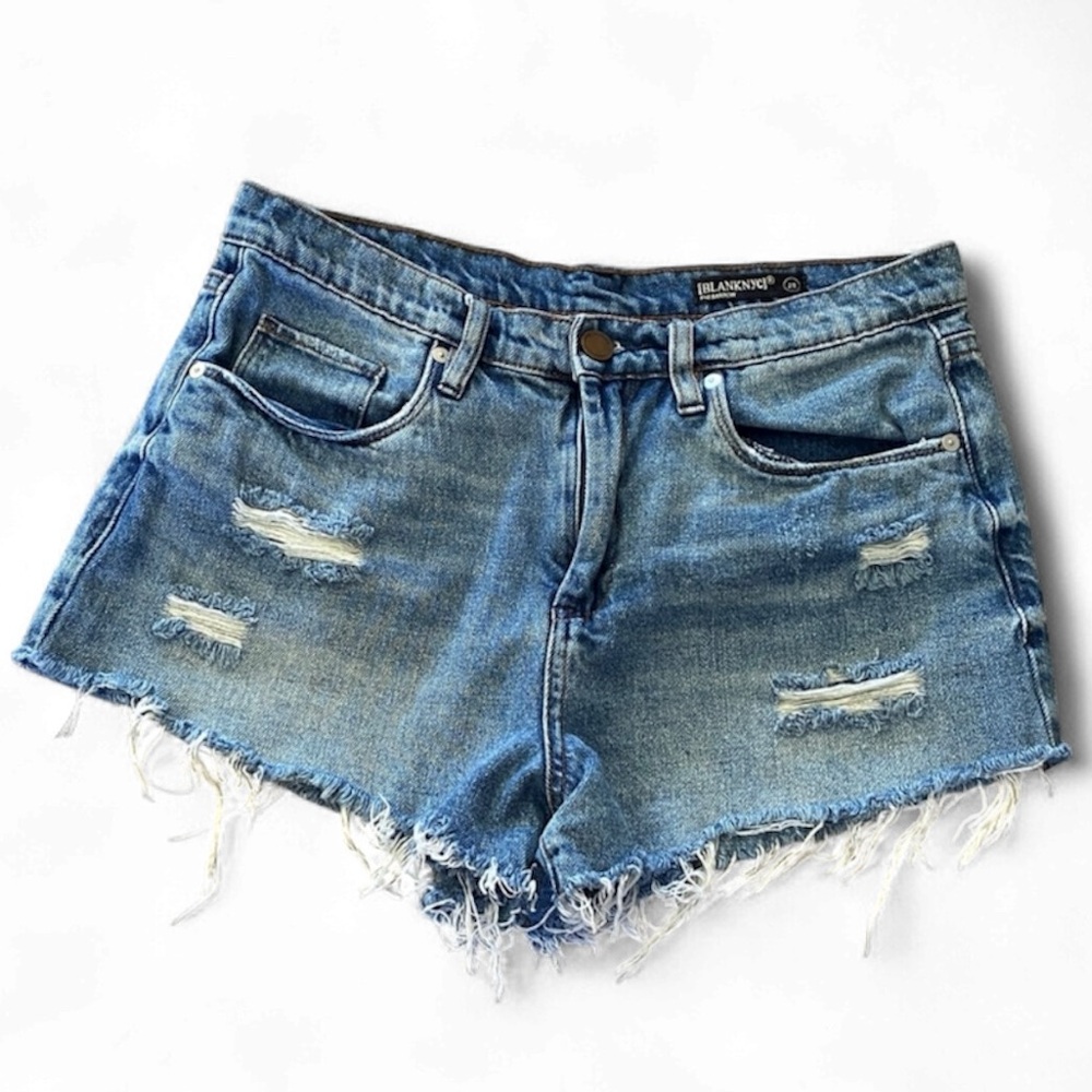 Blank NYC distressed The Barrow Vintage High Rise Shorts 100% cotton Women’s 28